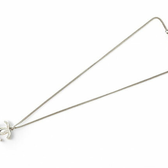 CHANEL Silver Logo Necklace - Picture 4 of 6